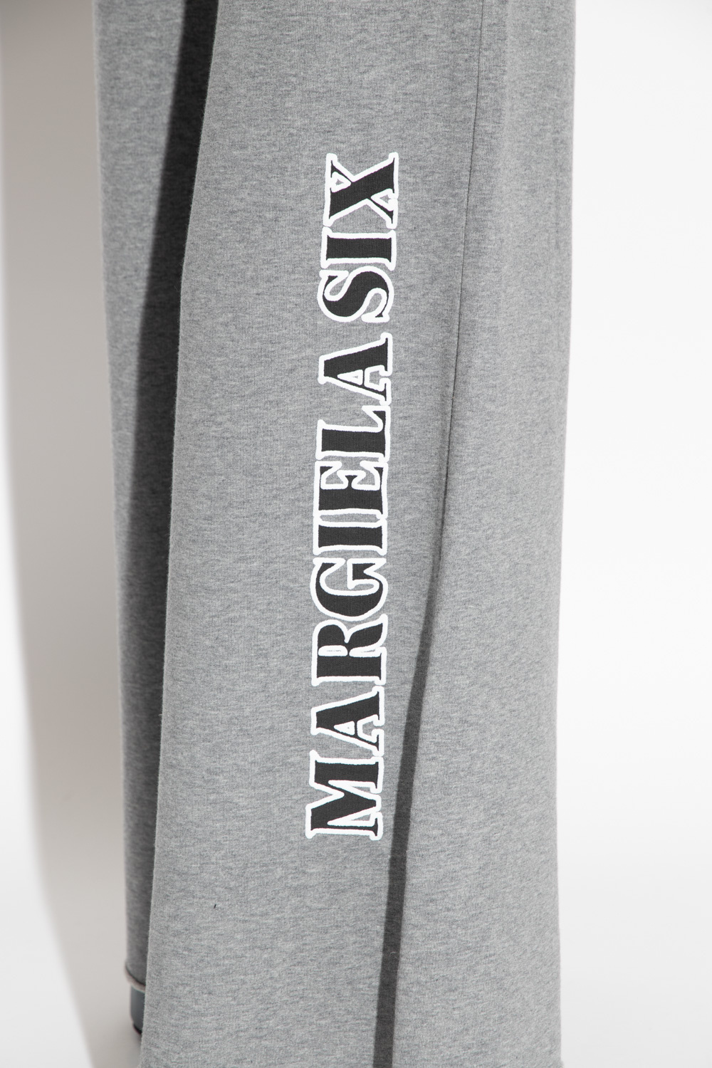 ★MM6 Maison Margiela★ Wide logo pants gray S52KA0396S25575 Gray Printed-Logo Sweatpants by MM6 Maison Margiela on Sale